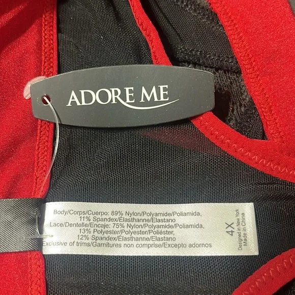 5/$25
Adore Me Panty Sz4XL 1021 Black/Red Lace Thong Feminine Fairy Cottagecore - Picture 4 of 5